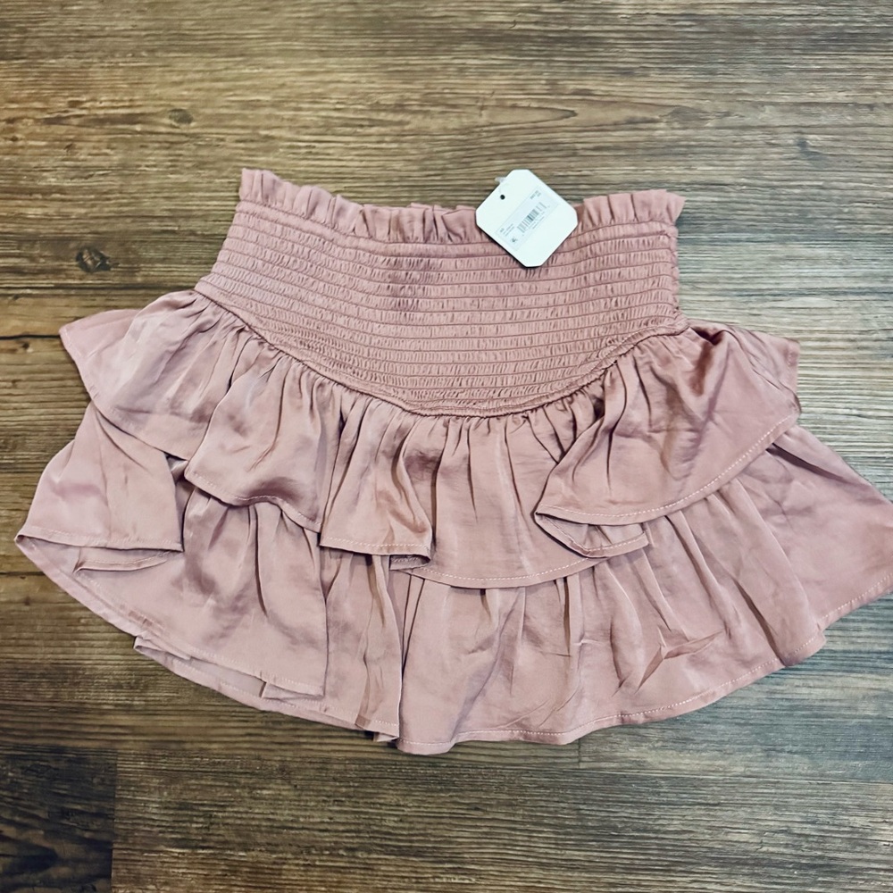 Altar’d State Ruffled Skirt in Ash Rose